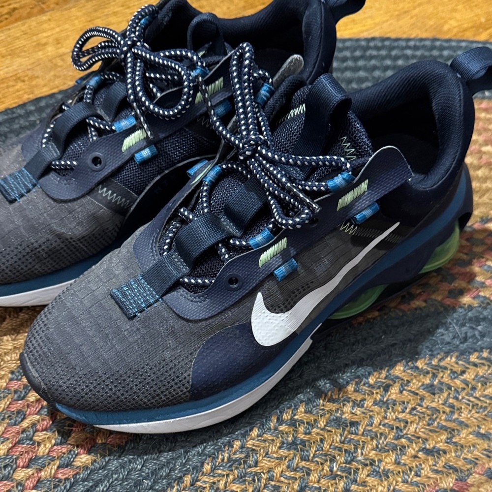 Nike Dark Blue and White Athletic Shoes
